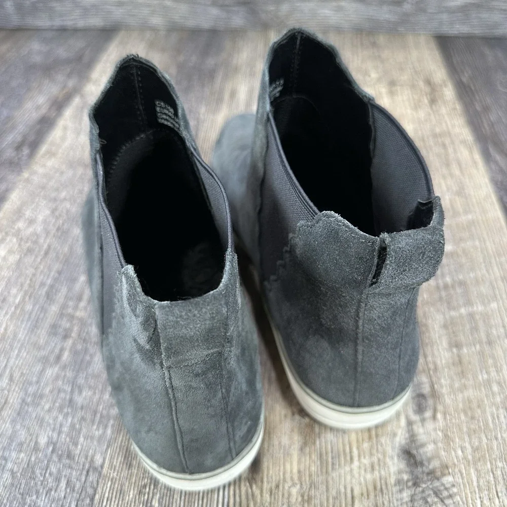 Aetrex Alanna Gray Suede Leather Chelsea Pull On Ankle Boot Bootie Women's 9-9.5